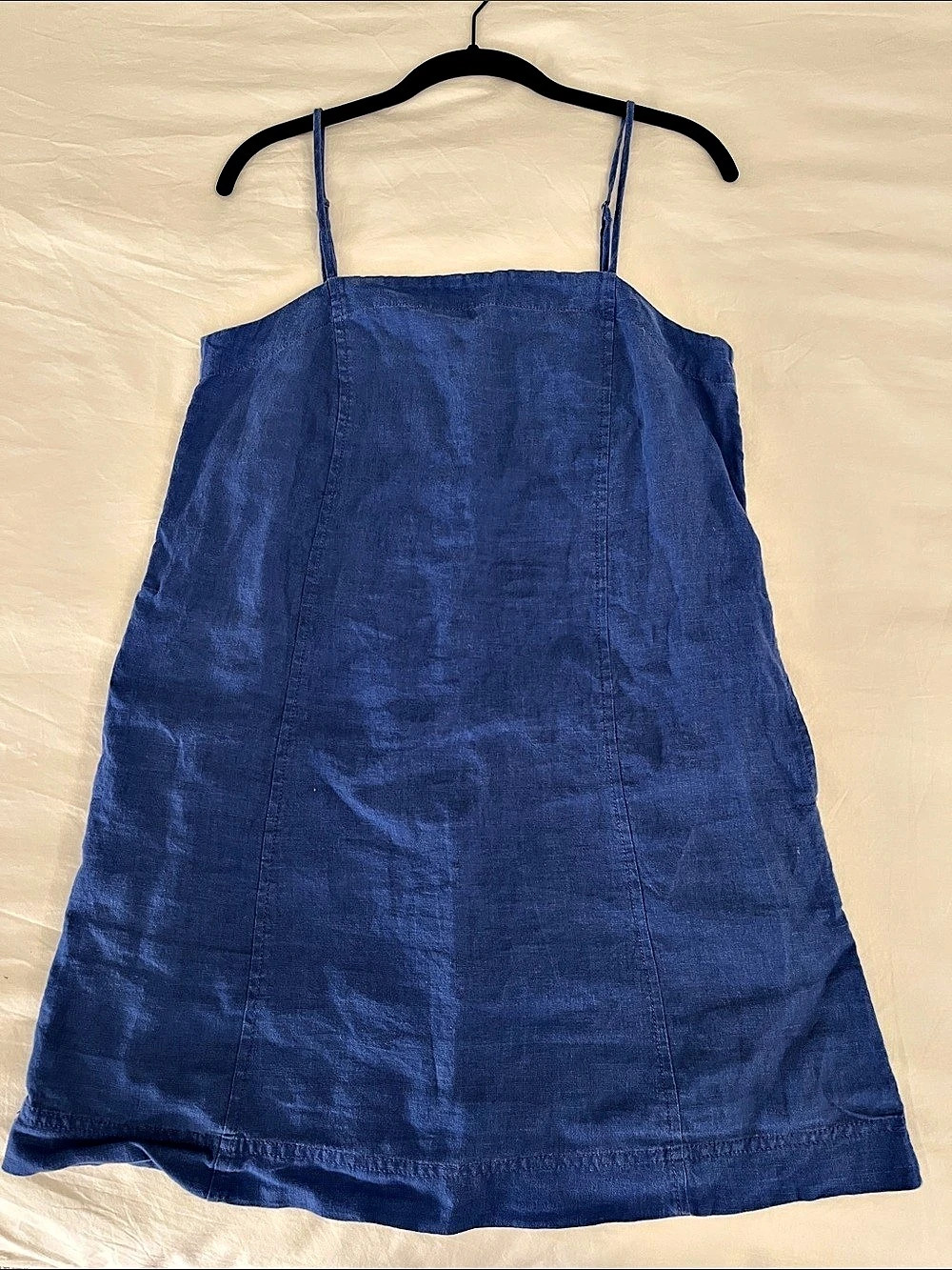 Madewell Linen Mini Dress in Blue Size 2 Excellent Condition